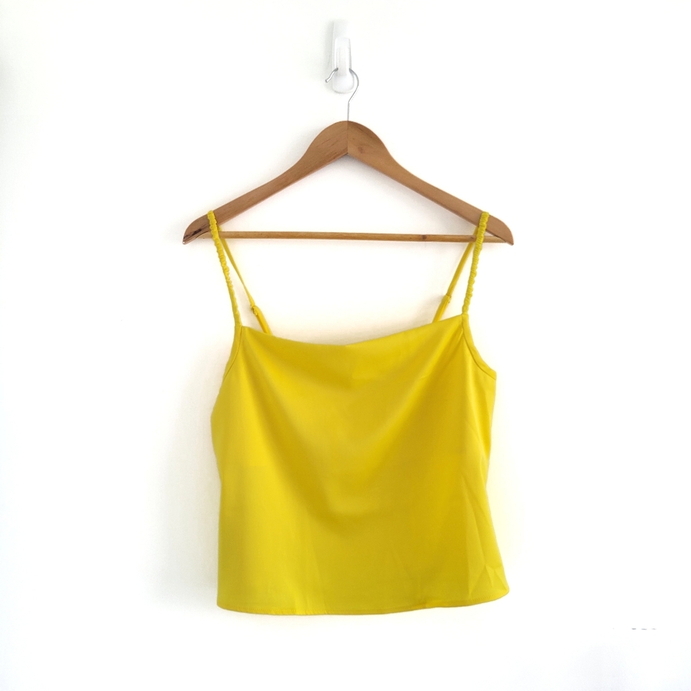 Mango Crop Top Women's Size Small In Yellow